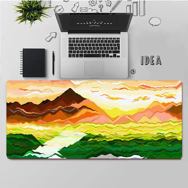 

FHNBLJ High Quality Mountain Marble Moon Gaming Player desk laptop Rubber Mouse Mat Free Shipping Large Mouse Pad Keyboards Mat