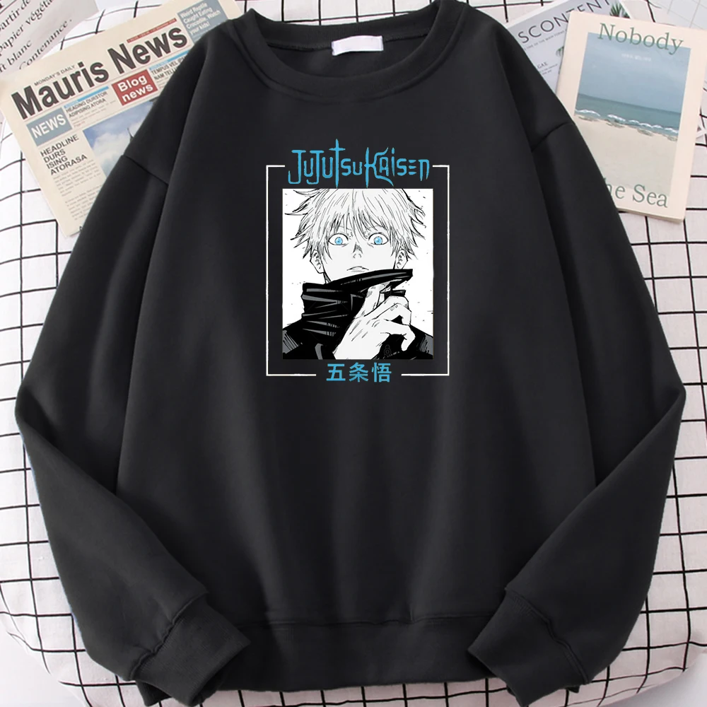

WomanS Hoodie Anime Jujutsu Kaisen Gojo Satoru Squad Print Sweatshirt Women Casual Sport Warm Fleece Women Hoody 1Pc Custom Made