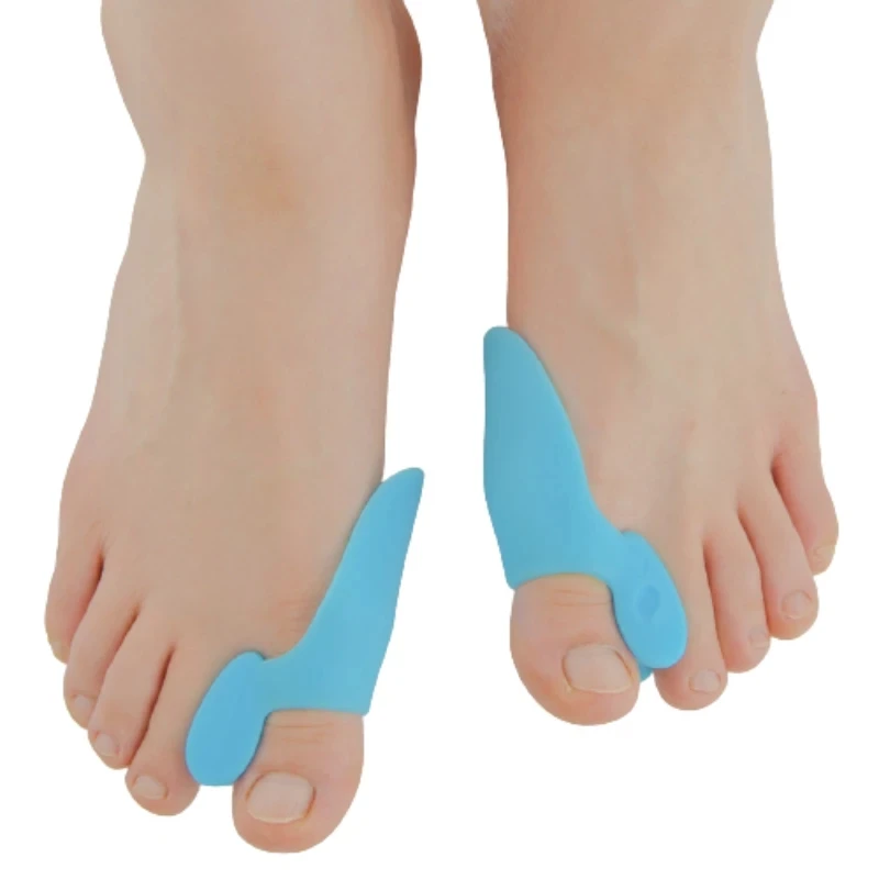 2pcs=1Pair Silicone Gel Stretchers Toe Separator Orthopedic-Bunion Big Toe Separator Hallux Valgus-Protector-Corrector-Pedicure