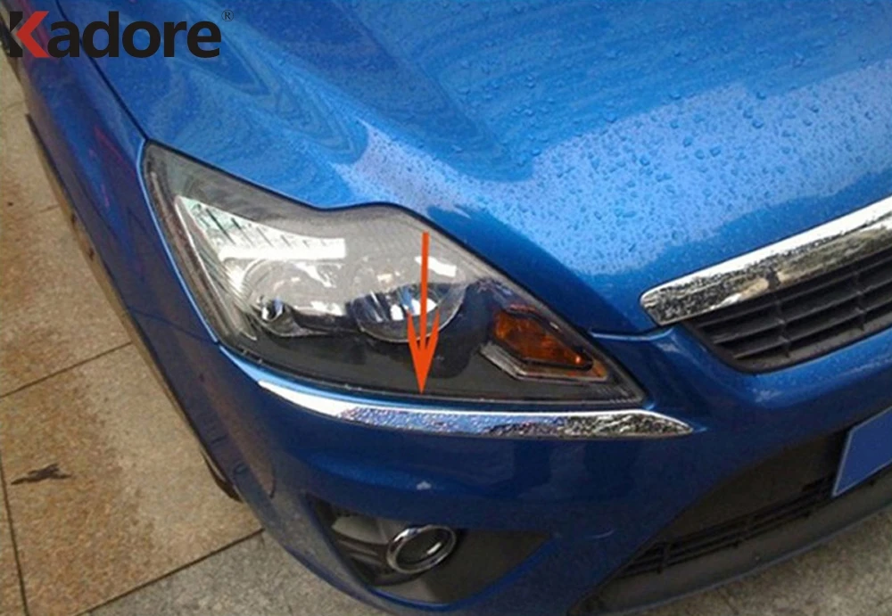 Головной светильник бровь фары Крышка Накладка для Ford Focus 2005 2006 2007 2008 2009 2010 АБС