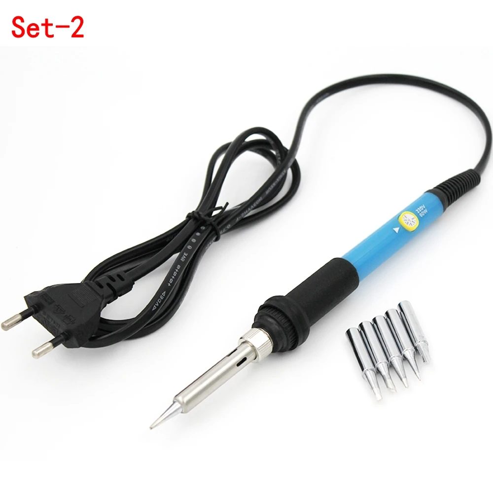Electric Soldering Iron 220v 110v 60w Temperature Adjustable Solder Station Welding Repair Tool Mini Handle Heat Pencil Gun