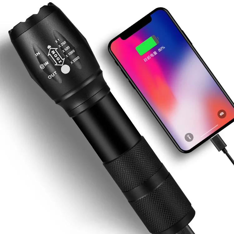 

Portable Outdoor Flashlight Camping Powerfu Waterproof Flash Rechargeable Flashlight Linterna Led Lighting Torches DB60SD