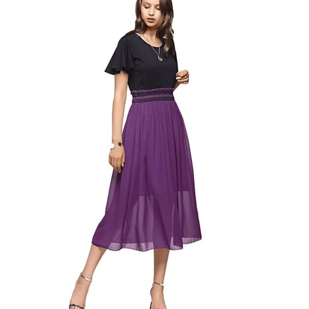 Платье размера плюс шифоновое макси трикотажное шитое богемное женское платье с