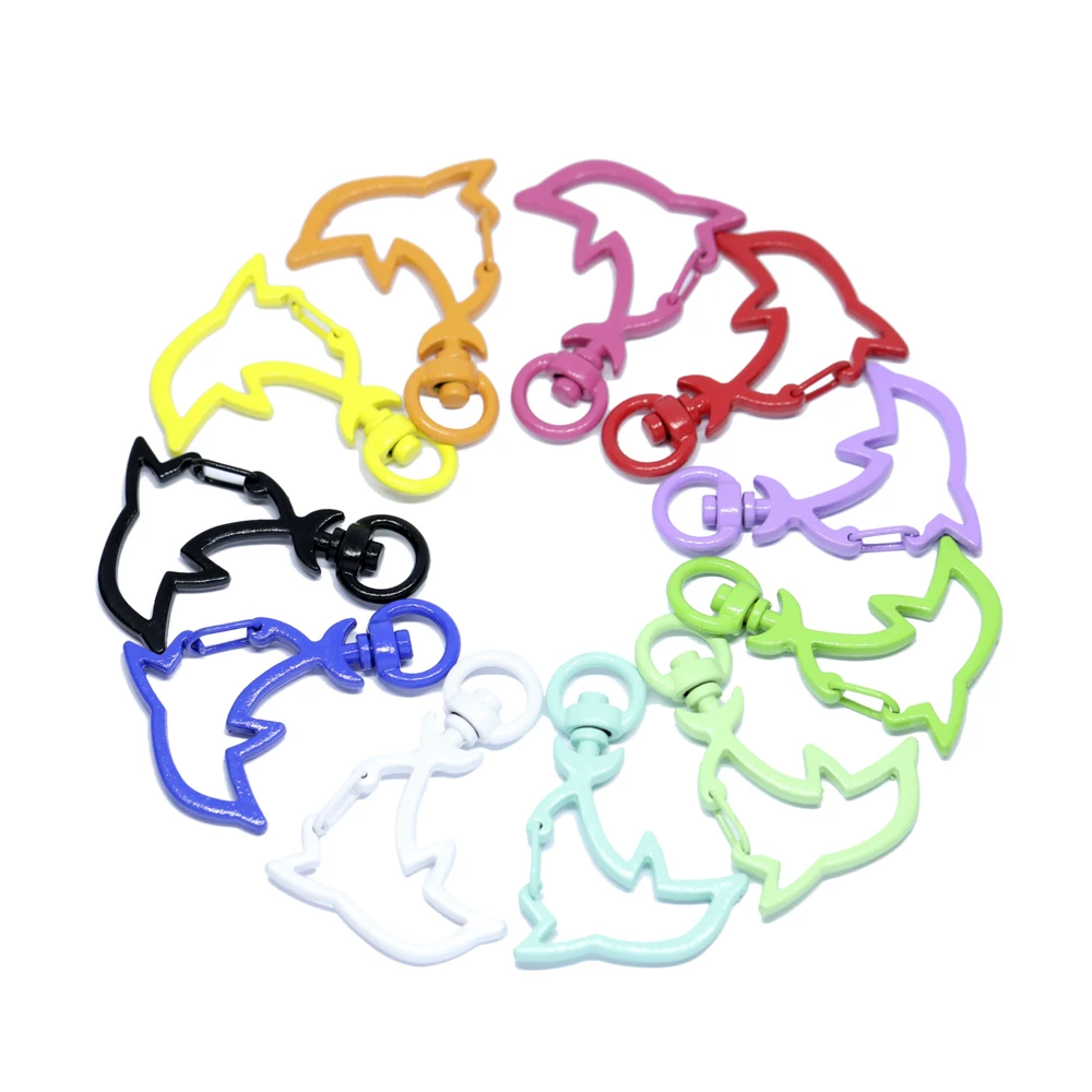 

Застежка-карабин для ключей, разноцветная, 10 шт./лот