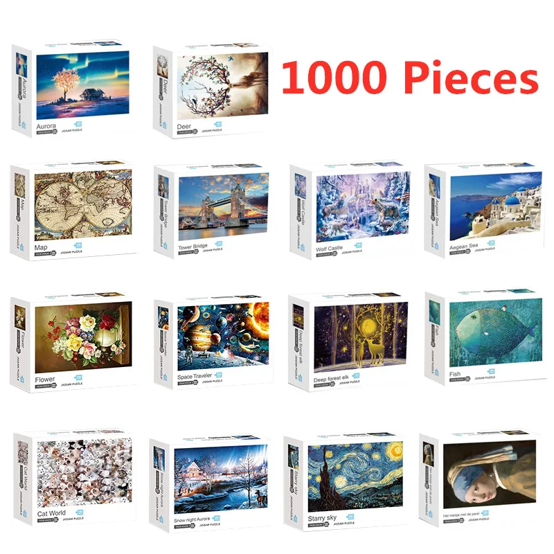 Новые головоломки 1000 штук сборка картины Семейная Игра горячие игрушки