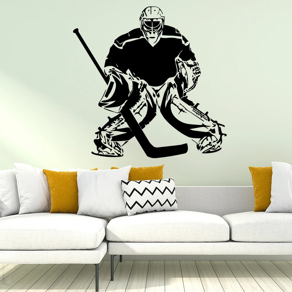 Милая хоккейная Наклейка на стену Настенная для гостиной детской комнаты