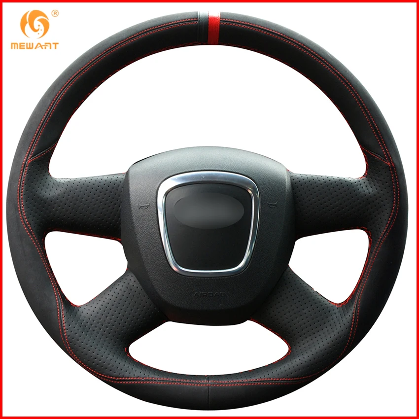 MEWANT черная кожаная замшевая искусственная кожа для Audi Old A4 B7 B8 A6 C6 2004 2011 Q5 2008 2012 Q7 2005