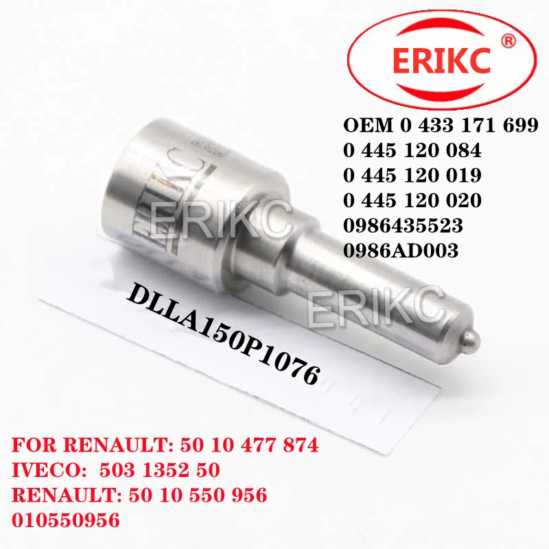 

ERIKC DLLA150P1076 Injector Common Rail Nozzle DLLA 150 P 1076 OEM 0 433 171 699 FOR 0445120084 0445120019 0445120020 0986435523