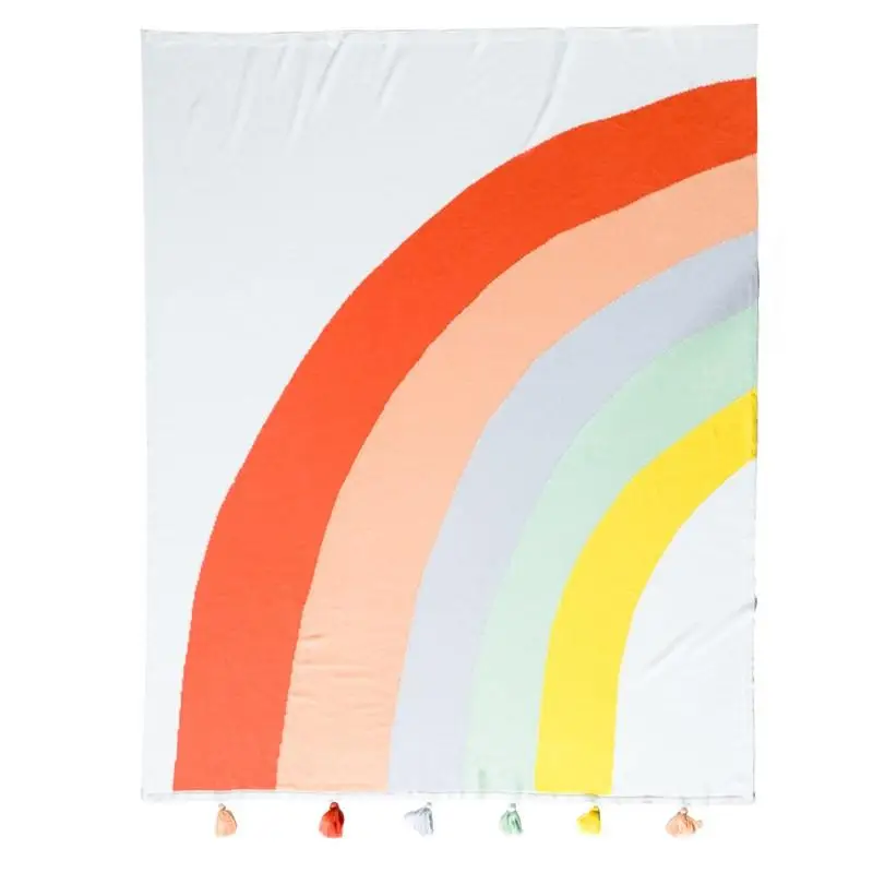 

2020 New Rainbow Blanket Knitting Line blanket Colorful Soft Skinfriendly Bed Sofa Throw Blanket Gift For Child Adult Home Decor