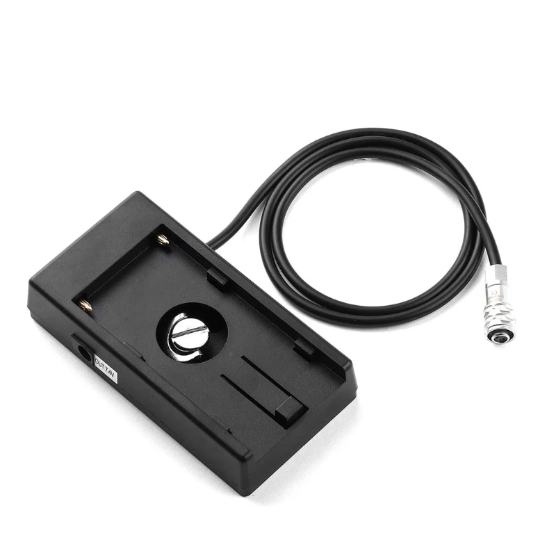 

F970 Battery Plate Adapter to Weipu 2 pin 12V Power Cable for Blackmagic BMCC 4K