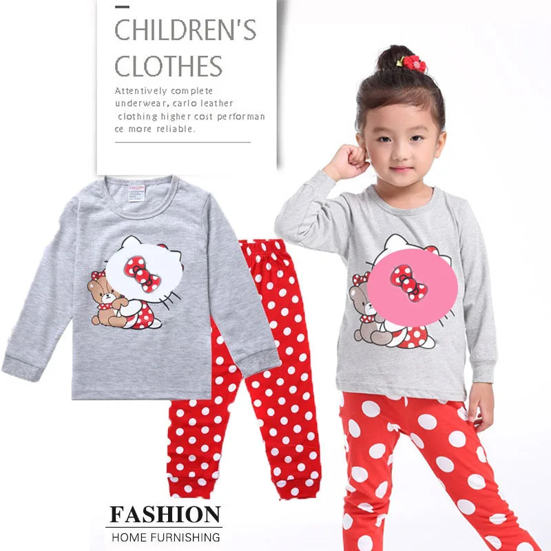 Одежда для маленьких девочек весенне осенний костюм с длинными рукавами и