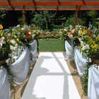 Свадебный ковер, дорожка для коридора, нескользящий нетканый материал, белый ковер, для мероприятий, вечеринок, свадьбы, длина по выбору, толщина 1 мм