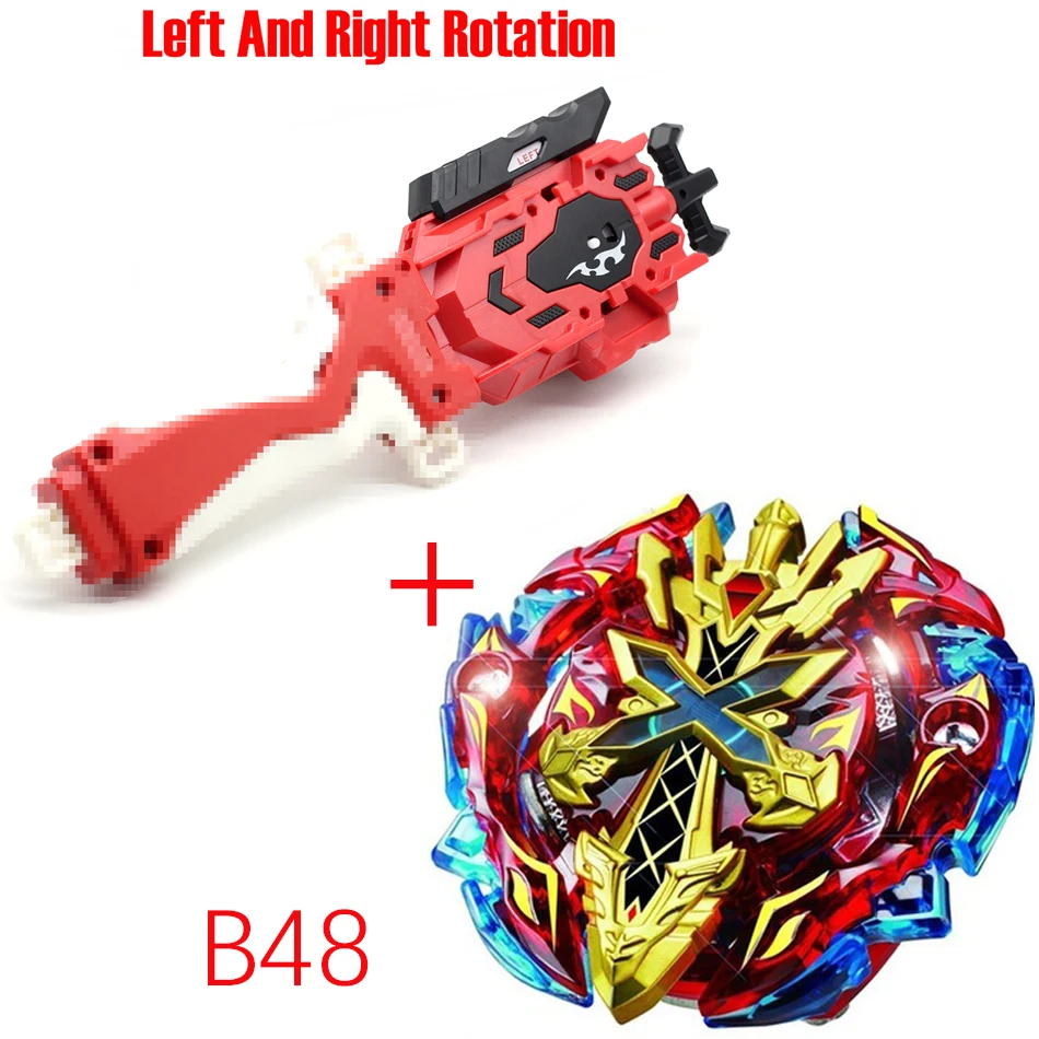 Новейшая модель; Beyblade Burst ToysB-145 B-144 B-143 B-140 с пусковым устройством и коробчатый отвал Металл Fusion Бог Прядильный механизм бей лезвия игрушка - Цвет: B-48