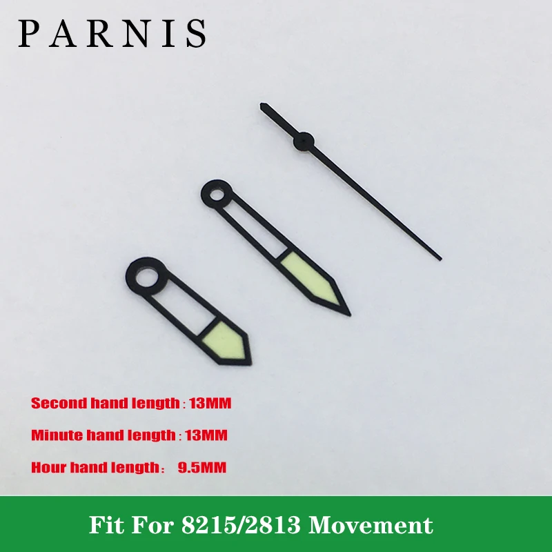 

Один комплект часы Parnis Hands, запасные части для Miyota 8215/Mingzhu 2813 аксессуары для перемещения, светящиеся стрелки