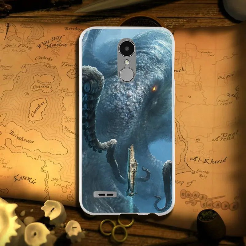 Силиконовые Мягкие ТПУ чехлы для телефонов Sea Monsters Kraken LG K4 K7 K8 K10 2017 V10 V20 V30 G2 G3 Mini G4 G5
