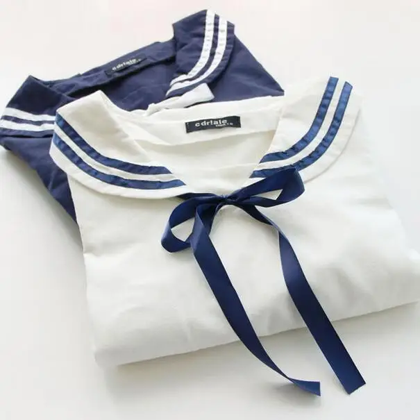 Новое летнее женское платье в японском стиле милое с короткими рукавами для