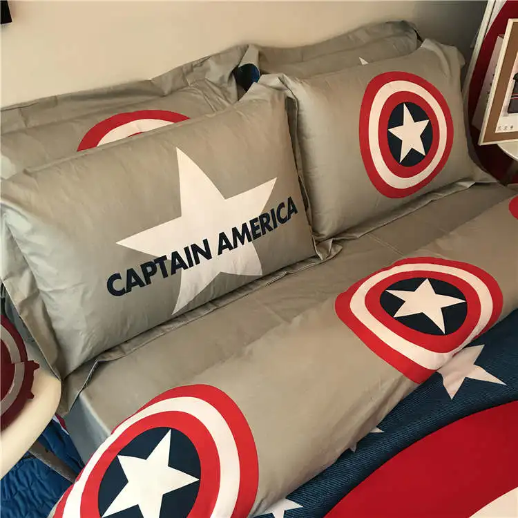 100% хлопок с изображением героев фильма Марвел щит Человека-паука стеганное