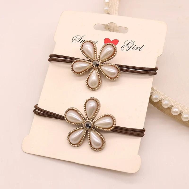 

10 шт. высококачественные Цветочные эластичные повязки для волос для женщин аксессуары для волос повязки на голову резинка для конского хвоста оптом