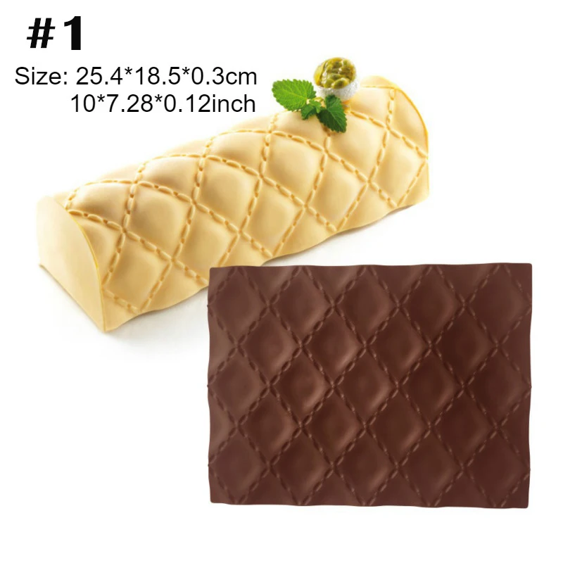 

Non-stick Bakeware Baking Tool Home Large Silicon Buche Mat Lace Fondant Log Swiss Silicone Square Bread Cake Untesil
