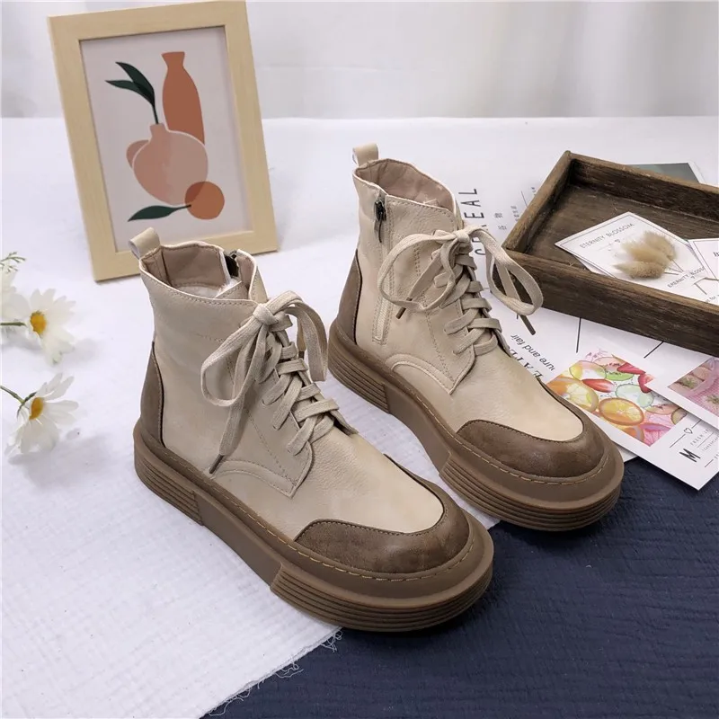 

OIMG Autumn Winter Women Mixed Colors Fleece Boots Female High Quality Short Boots Woman Comfortable Warm Plush Ankle Boots