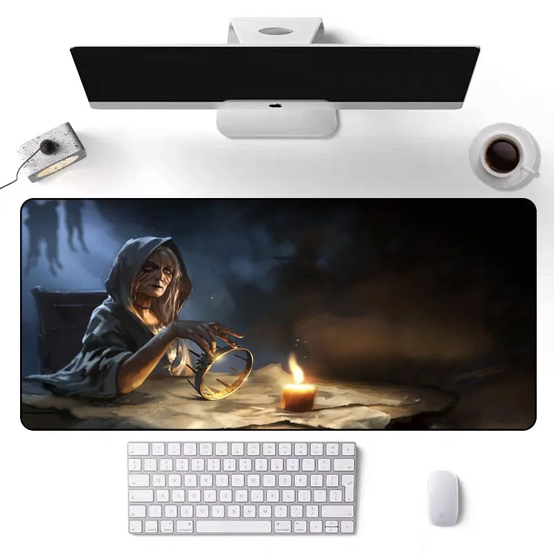 

big mouse pad witch animation cartoon gaming accessories household carpetmat waterproof non-slip computer keyboard desk mat