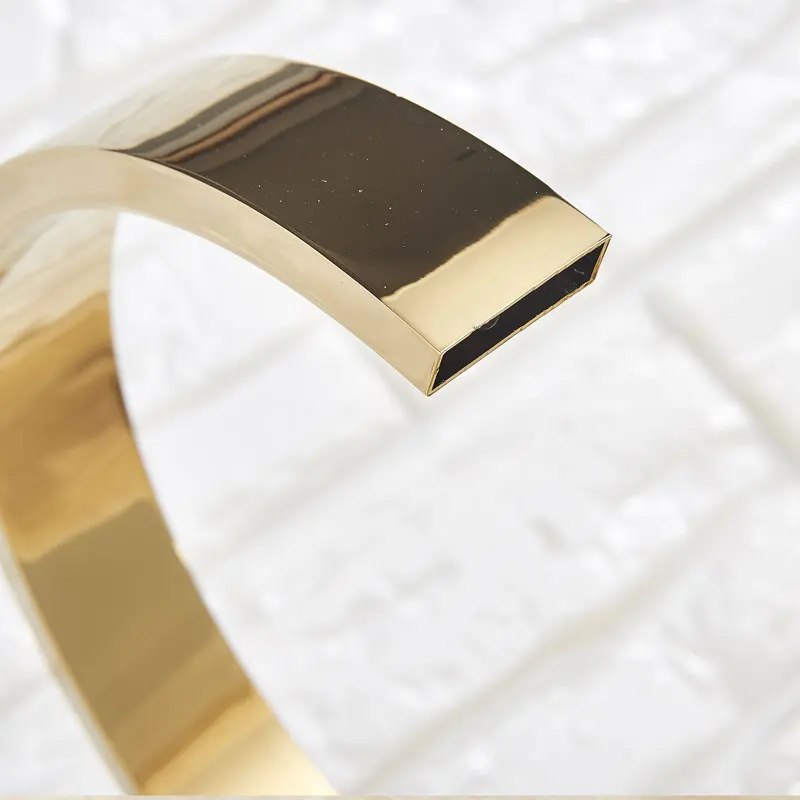 FMHJFISD широкий золотой латунный Смеситель для раковины в ванной комнате с двойными