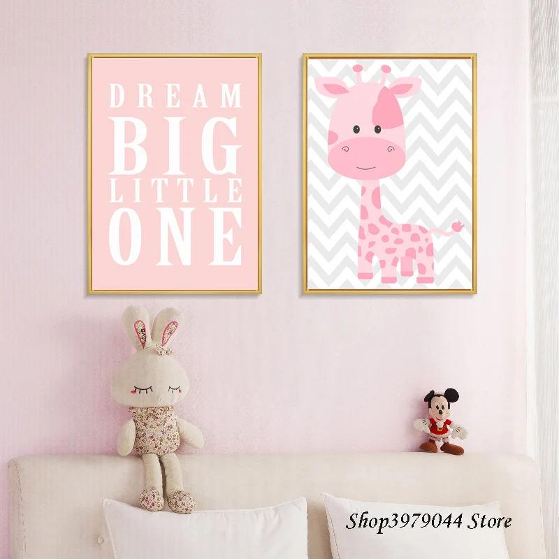 Картина на холсте с изображением животных Постер в скандинавском стиле