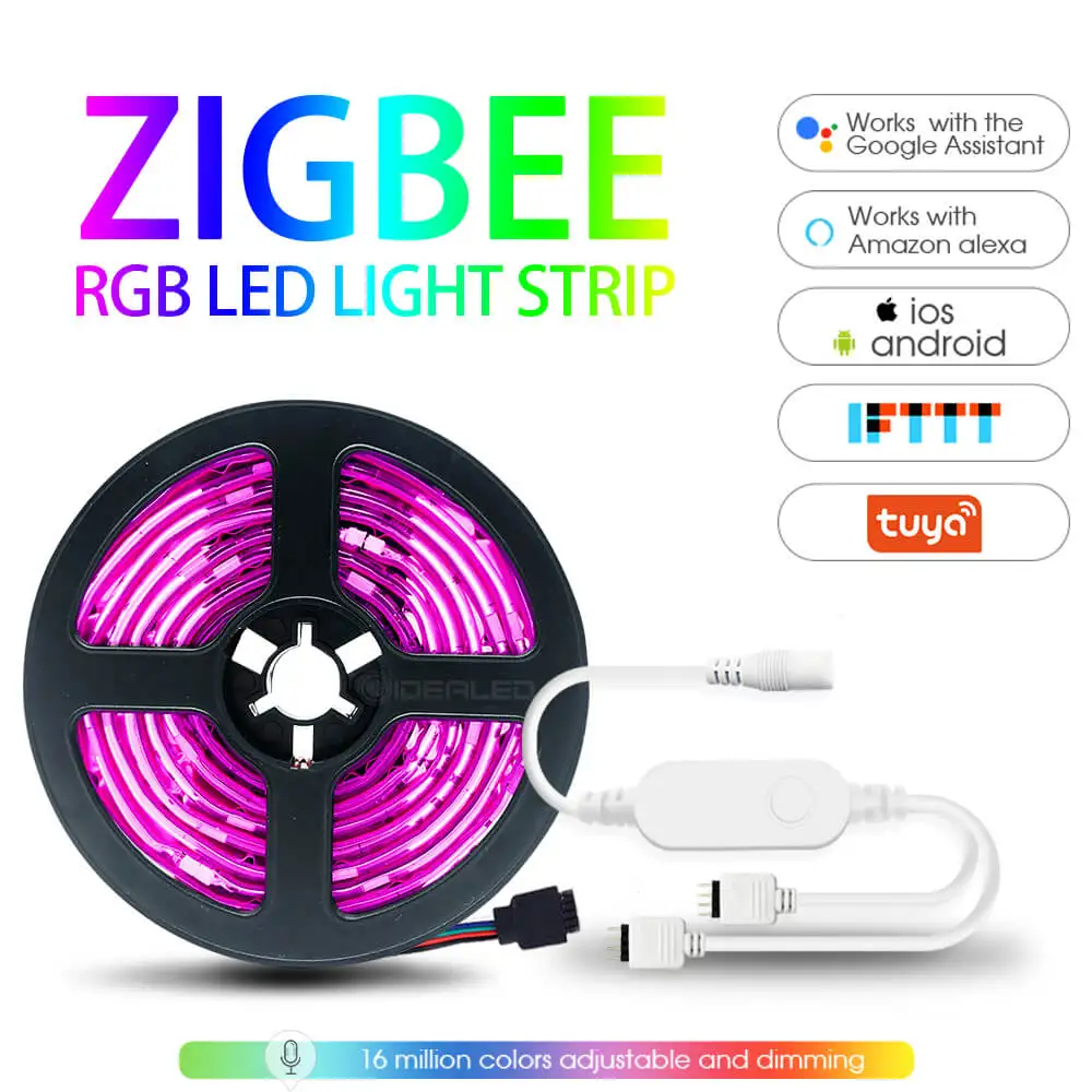 Smart RGB Light Strip 5m Kit with Zigbee LED Controller APP Voice Control Work with Alexa & SmartThings H*U*E hub Required