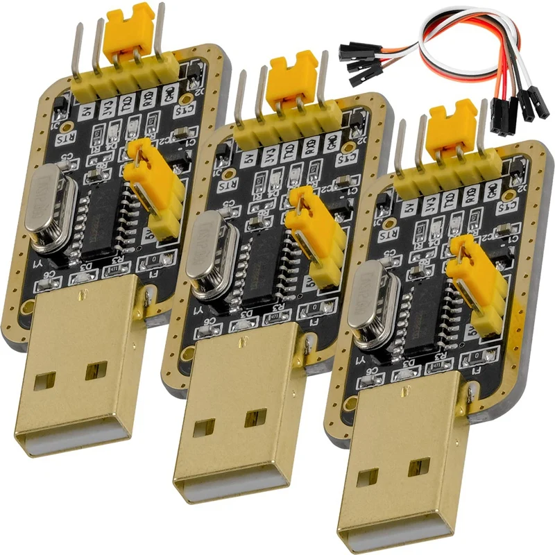 3 X USB адаптер Φ В 5 модуль преобразования интерфейса CH340G и кабель перемычки 20 см