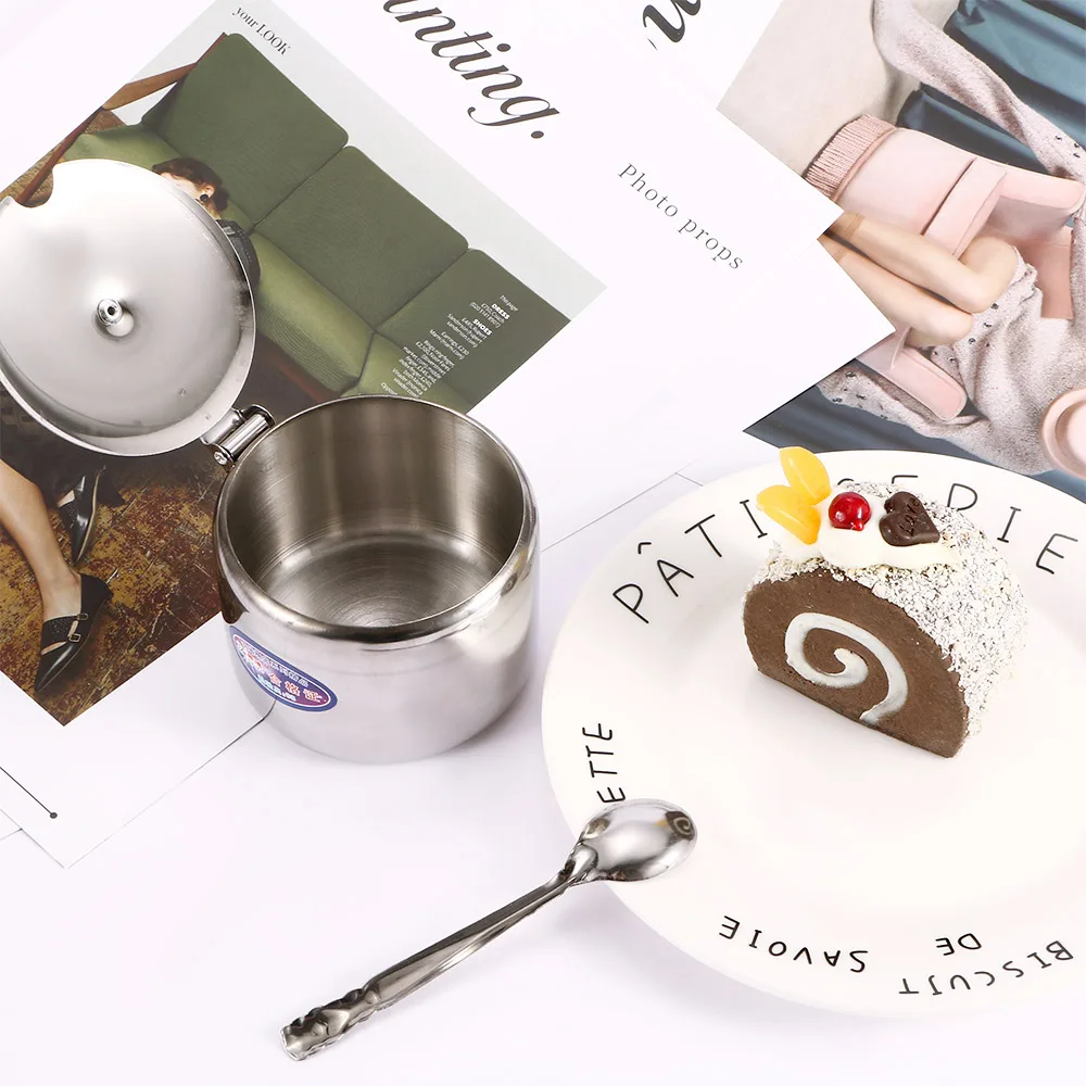 Мини горшок из нержавеющей стали для солонка банки чайные соусы кофейное варенье