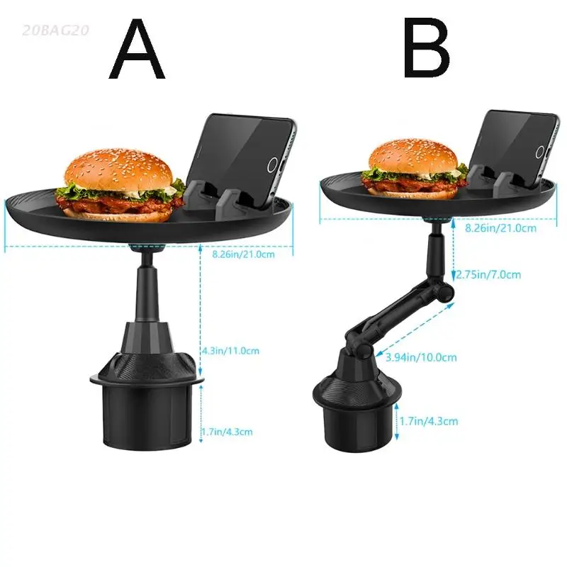 car cup phone phone stand holder bracket mount food drink tray for cellphone eating snacks bread abs meal free global shipping
