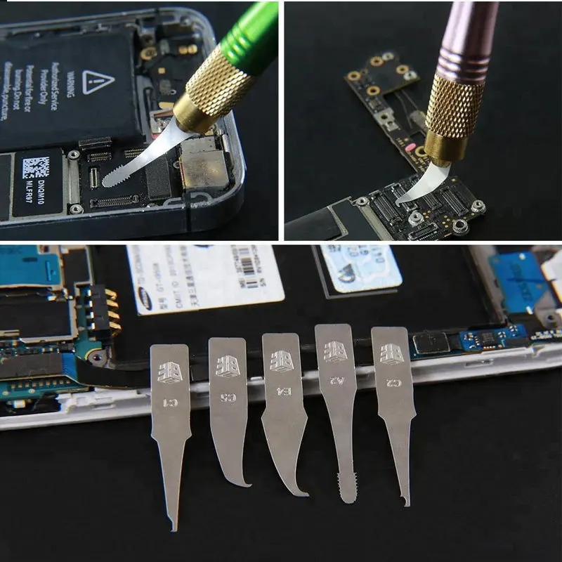 BST-69A двойного назначения ручка с 27 шт. ножи ремесло режущий нож DIY резной нож процессор BGA чип инструмент для удаления Прай нож для Mobil