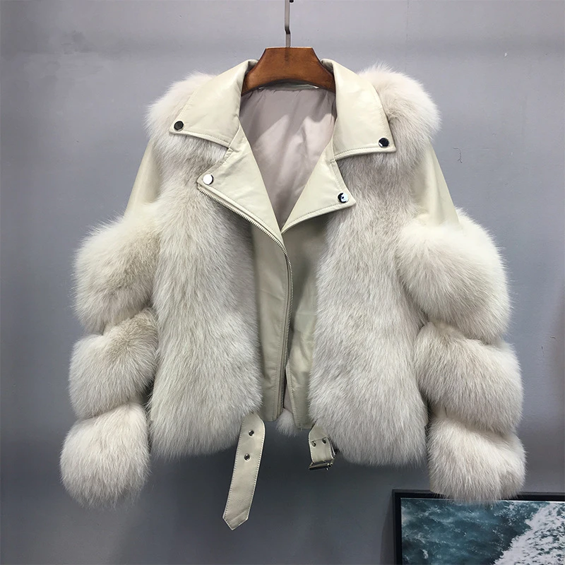 

Новинка 2020, модное локомотивное искусственное меховое пальто Haining из цельного искусственного лисьего меха, Короткое женское меховое пальто
