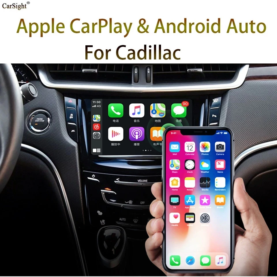 Беспроводной Apple Carplay для Cadillac XTS ATS SRX от АТС ХЦ CTS XT5 Escalade 2014 2019 Android авто зеркало Wi Fi