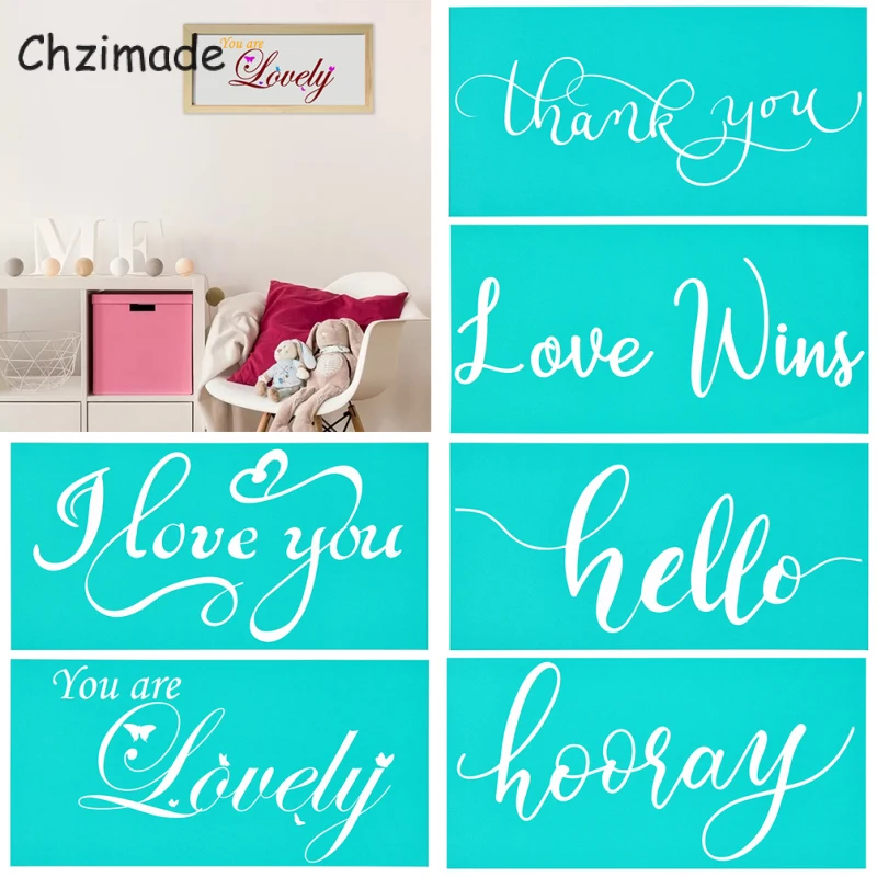 6 шт./лот самоклеящаяся трафаретная печать для рисования подушек