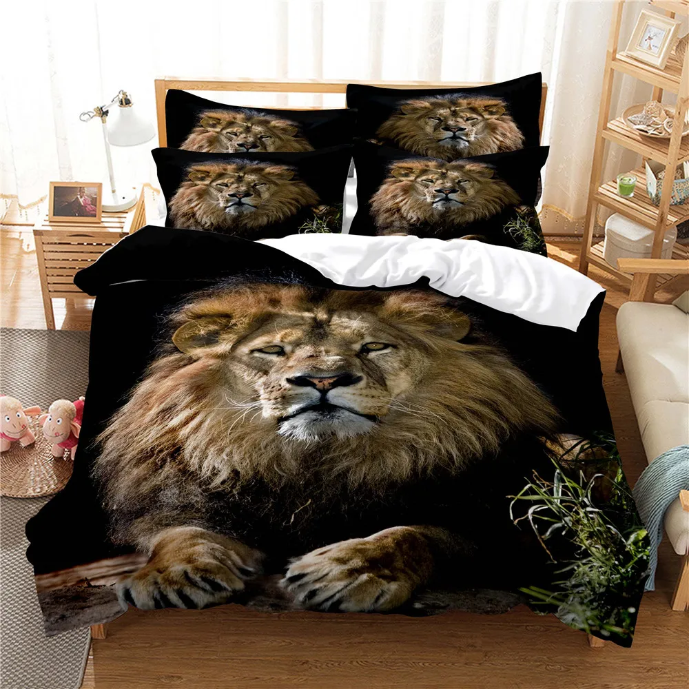 

3D Lion Bettwäsche Set Königin Bettwäsche Bettbezug-set Bettwäsche Set Bett Abdeckung Baumwolle Königin Schlafzimmer Bett Abdeck
