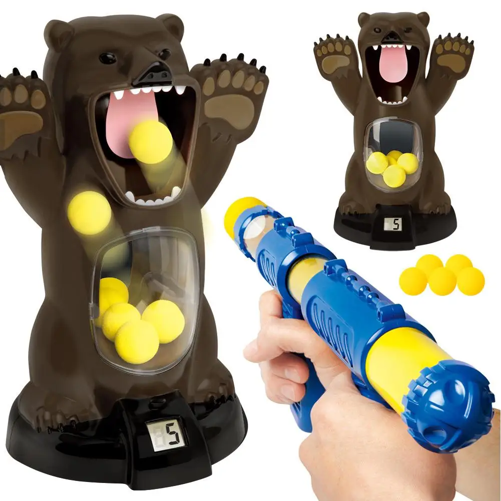 

Children Air Shooting Toy Foam Ball Launch Air Pump Toy Shooting Hungry Bear Air Shooting Toys For Children Boys Gift