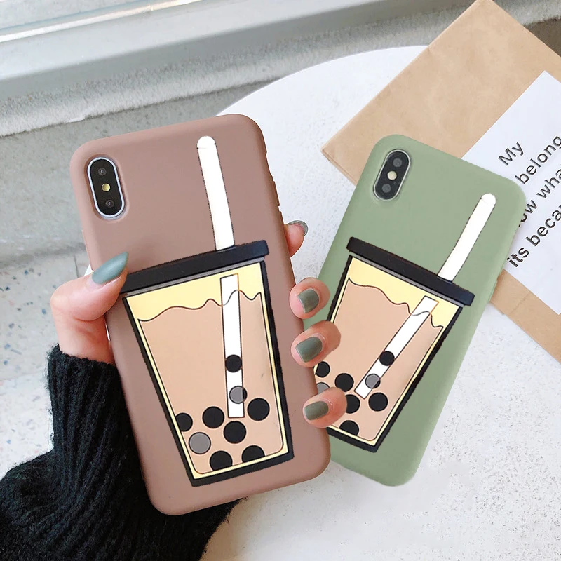 Мультяшный 3D Забавный чехол с молочным чаем для Huawei Nova 3 3i 3e 4e 5 5i Pro 5T 5Z 6 SE 7i
