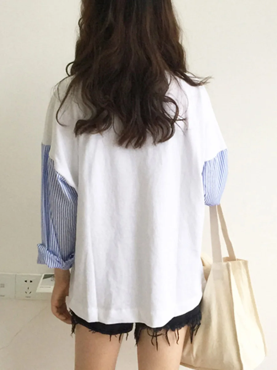 Женский в Корейском стиле Рубашки повседневные Элегантные шить рубашки 2021