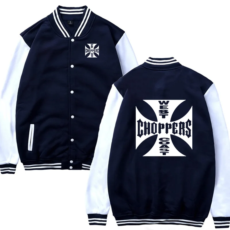 

2021 Baseball uniform Spring Autumn Sweatshirt West Coast Choppers Men Slim Fit Jacket Men Harajuku Unisex Baseball Jacket