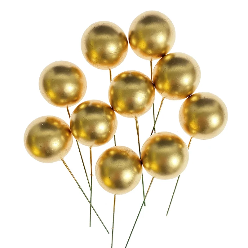 

Cake Ornament Golden Silver Pink Blue White Yellow Ball Birthday Cake Decoration Baking Material