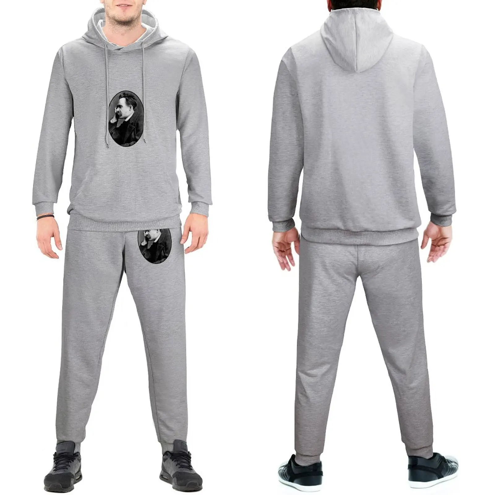 

Philosophy Tracksuit Set Nietzsche Male Sweatsuits Casual Sweatpants And Hoodie Set Running