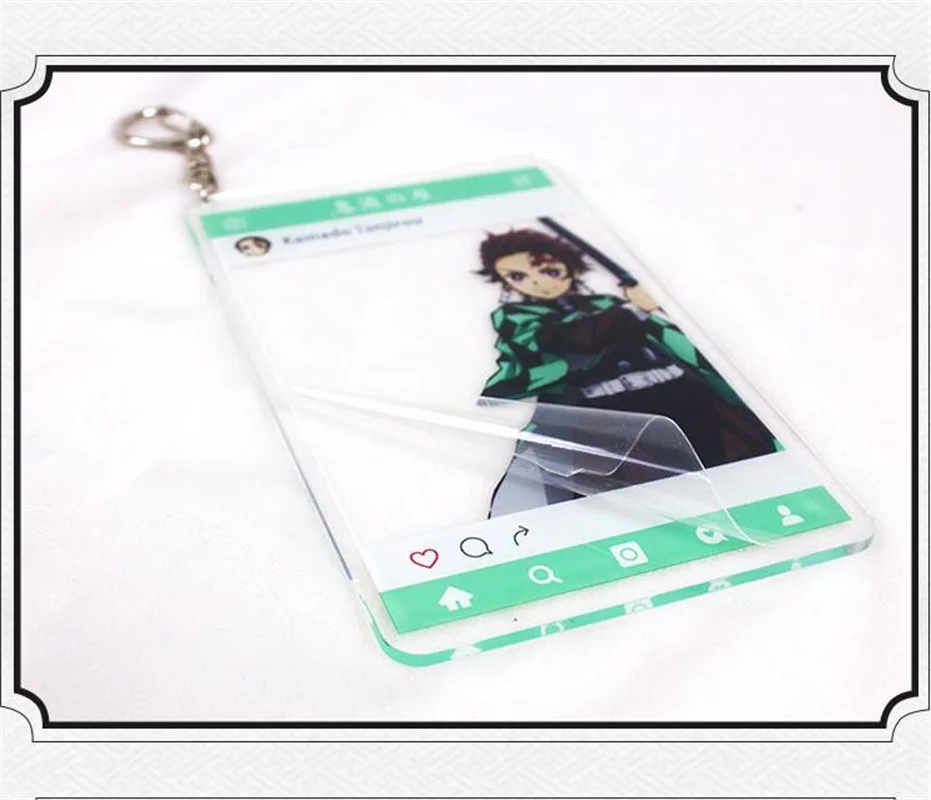 Прозрачный акриловый брелок для ключей японское аниме рассекающее демонов