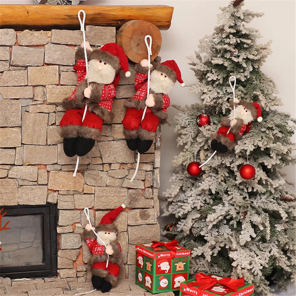 Милый эльф Санта-Клаус рождественские украшения кукла-веревка с Санта-Клаусом