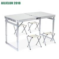 camping table picnic table outdoor folding table chair camping aluminium alloy bbq picnic table camping picnic set