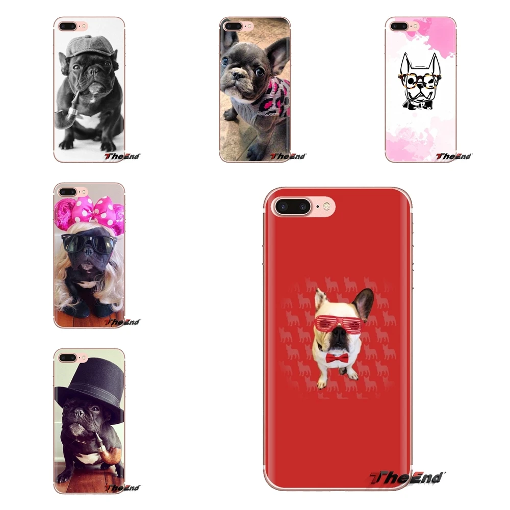 Мягкий прозрачный просвечивающийся чехол Чехлы Модный щенок бульдога собака для