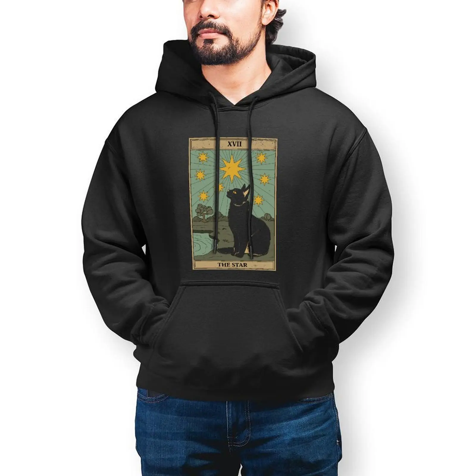 

Funny Cat Hoodies Autumn Cotton Hoodie Casual Outdoor Long Sleeve Pullover Hoodie Mens X