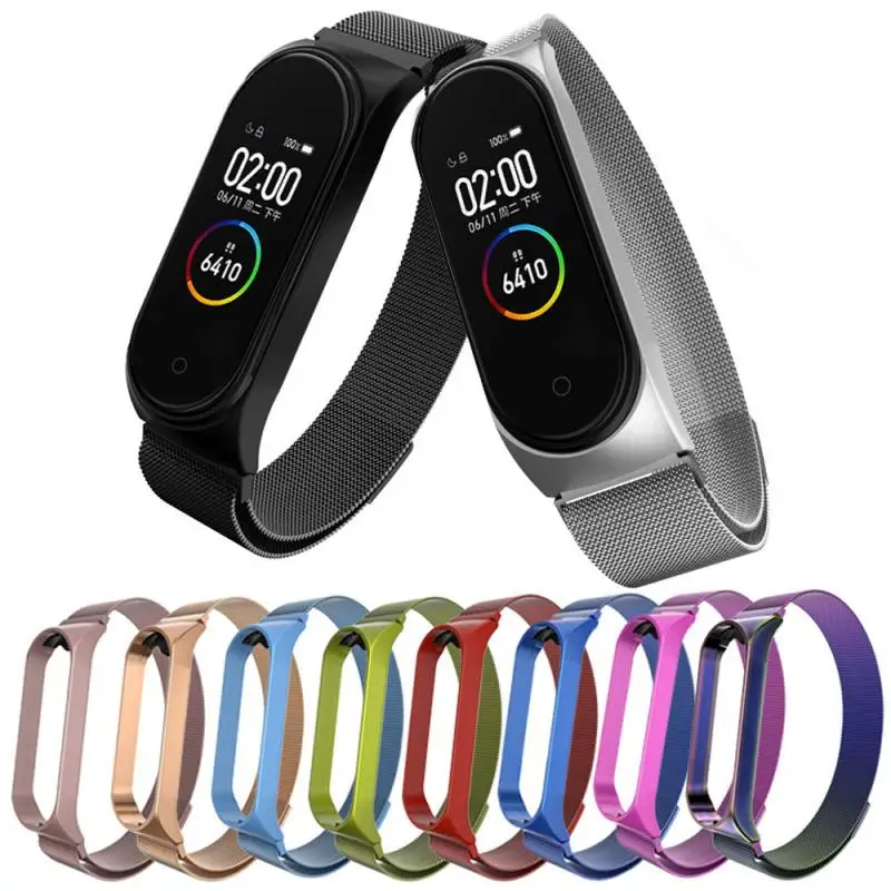 Магнитный браслет на присоске для браслета Xiaomi Mi Band 3 4 металлический из