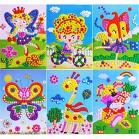 1 set foam crystal mosaic stickers cartoon 3d puzzles toys for children educational kids toys boys girls popular diy games gifts