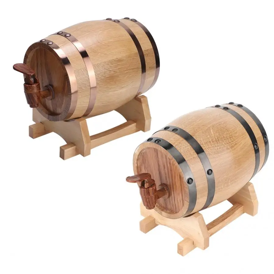 1L мини Порты и разъёмы в состоянии пивоварения бочонок винный для Виски Ром